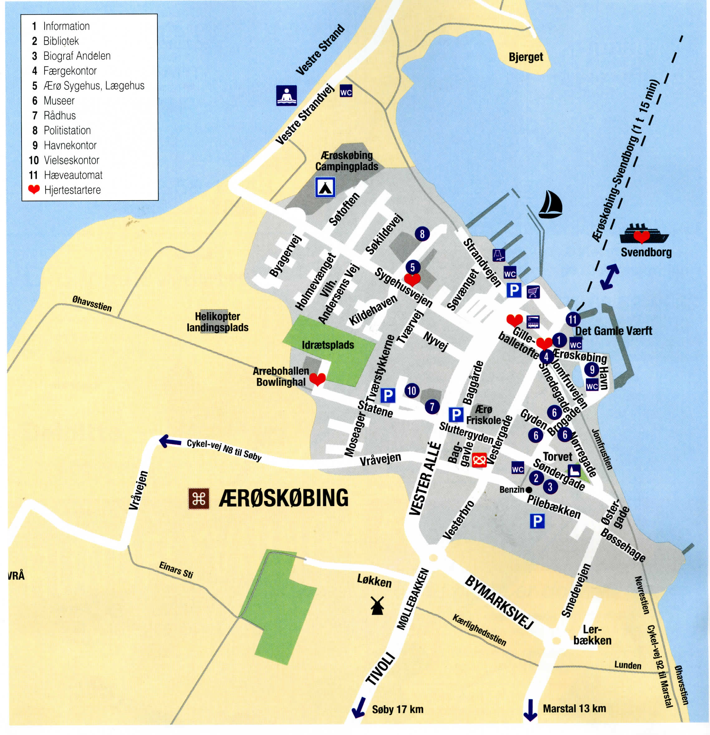 bykort over Ærøskøbing